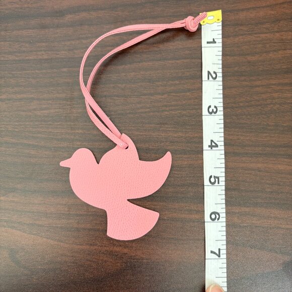 Dove Pink Bag Pendant Faux Leather Backpack Handbag Bag Charm Bird Keychain New - Picture 4 of 5